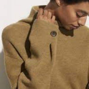 Vince cashmere blend button-cuff turtleneck Size Small in Heather Loden